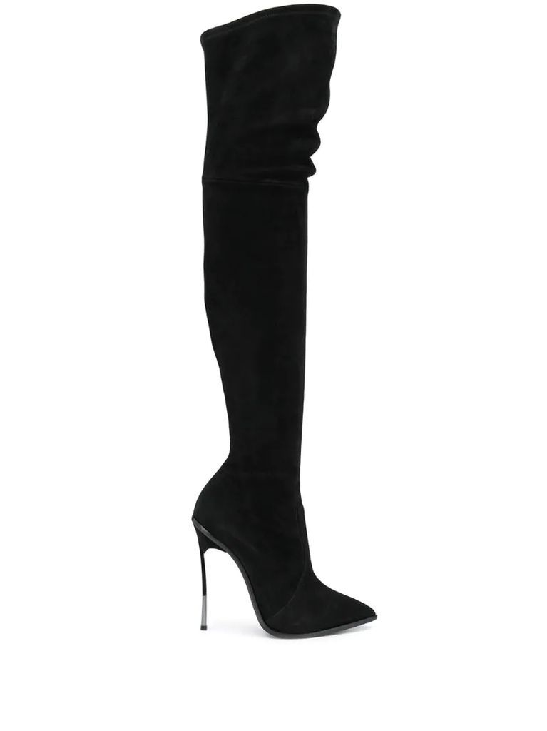stiletto thigh-high boots
