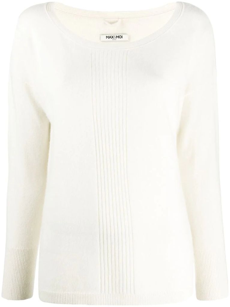 ribbed-centre sweater