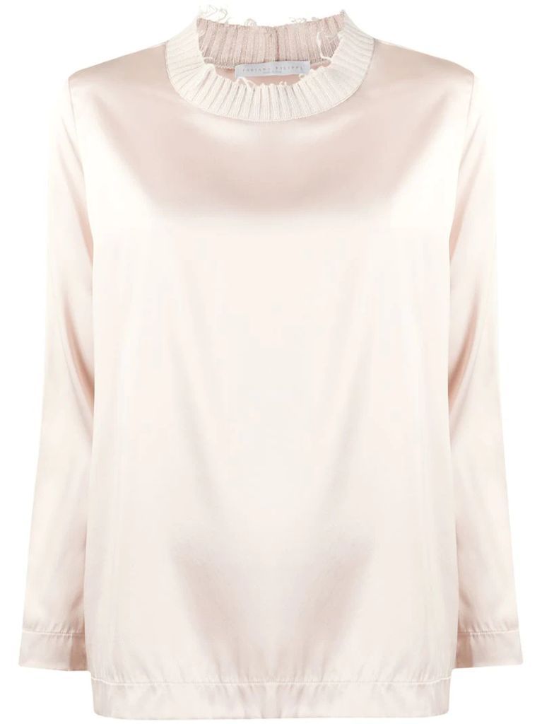 plain silk blouse