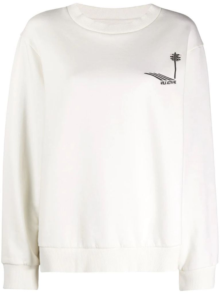 embroidered sweatshirt