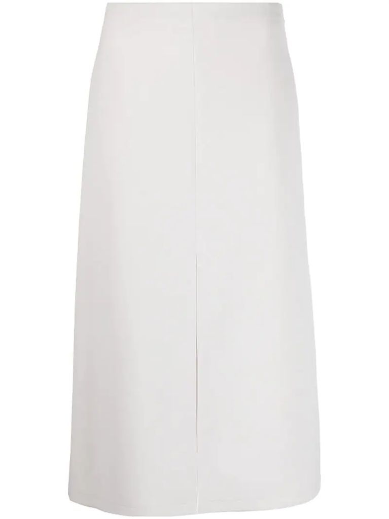 front slit A-line skirt