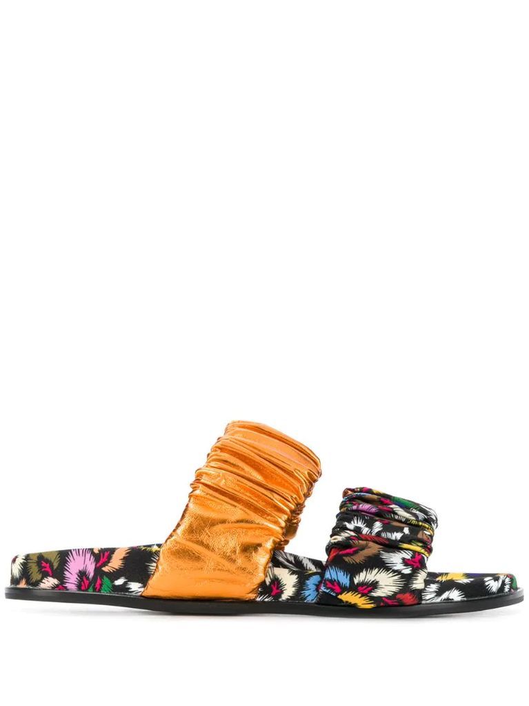 colour-block sandals