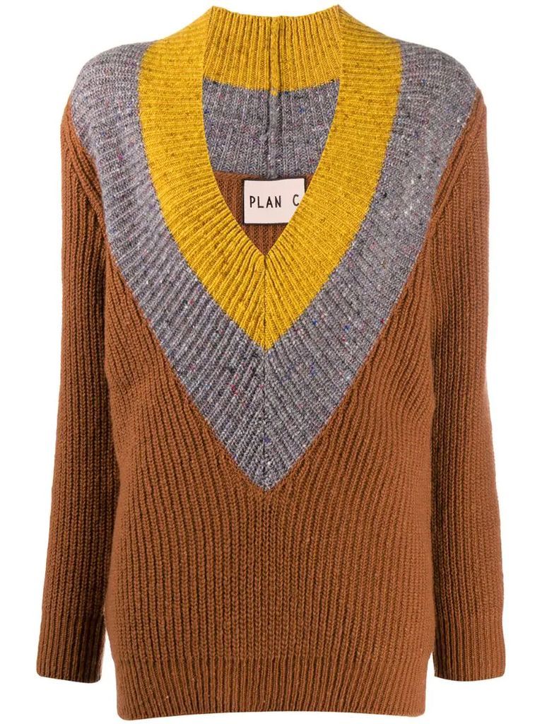 colour block jumper