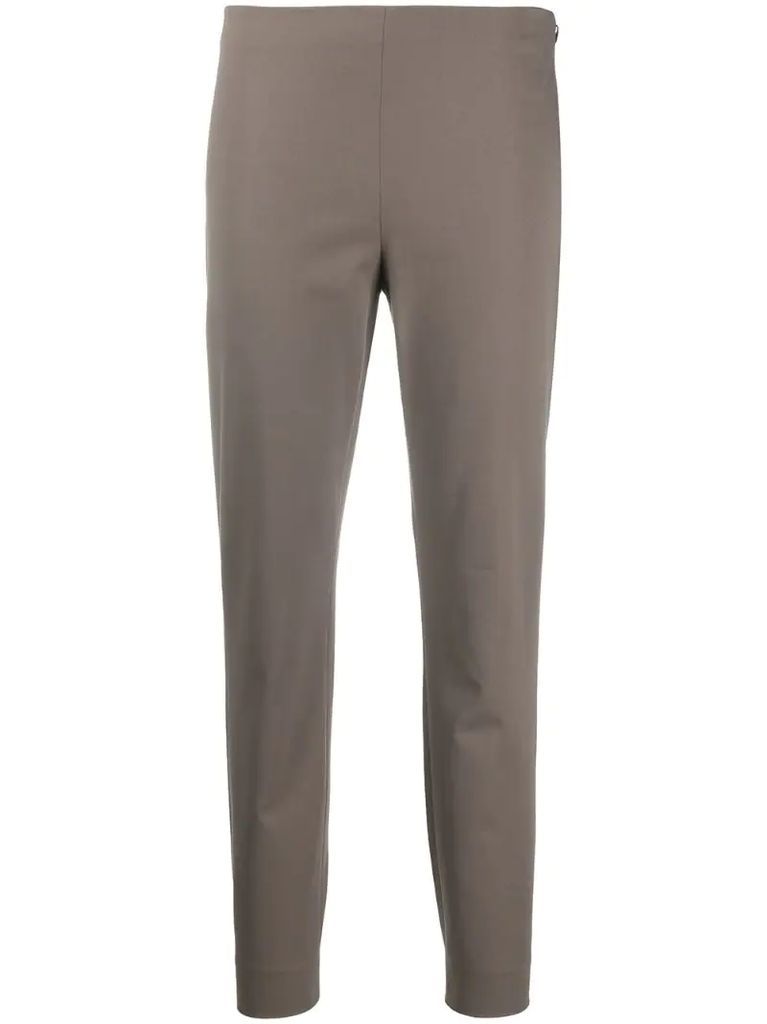 stretch cotton slim-fit trousers