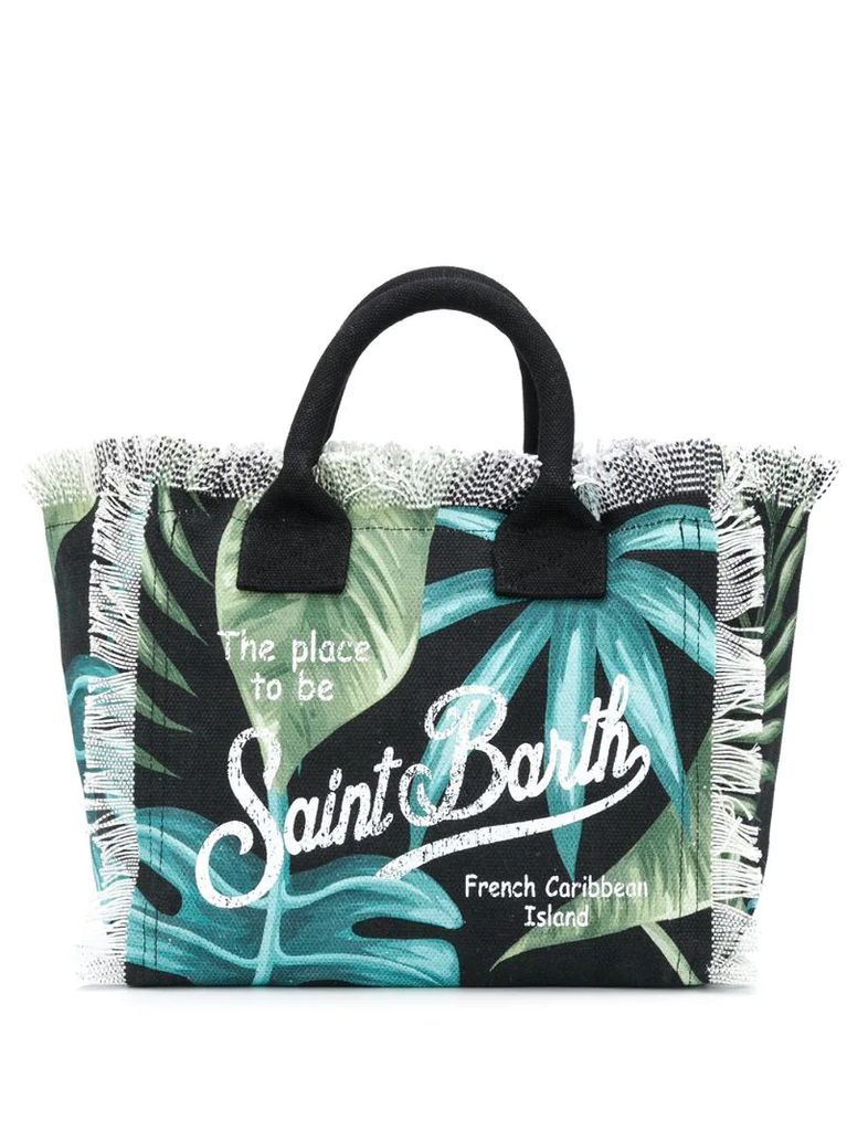 leaf print tote