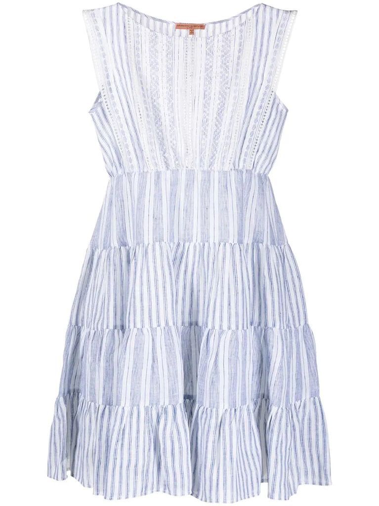 stripe-print sleeveless dress