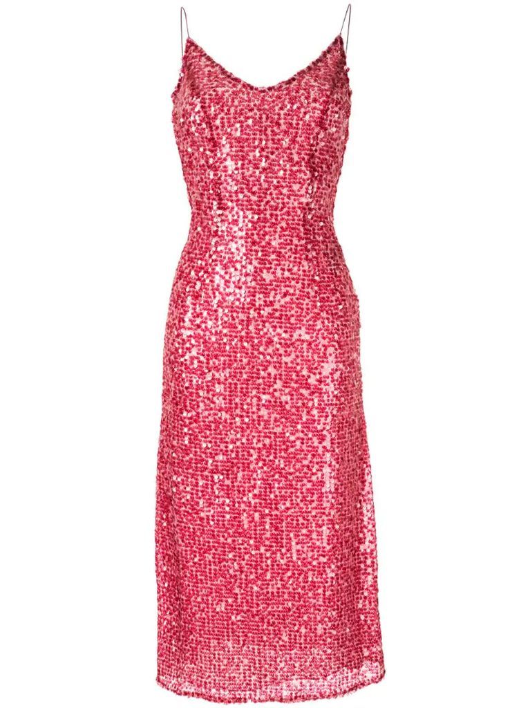 sequin-embellished slip dress