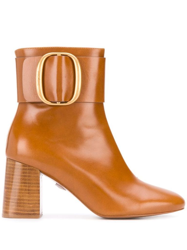 Hopper leather ankle boots