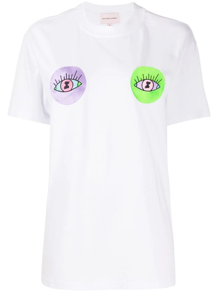 Eye embroidered oversized T-shirt