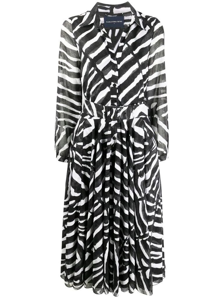 Aster zebra-print dress
