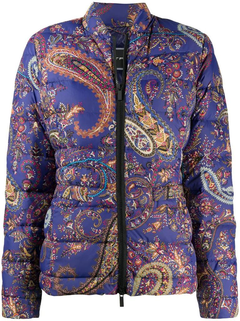 paisley print padded jacket