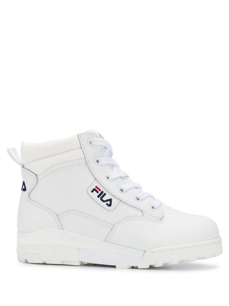 hi-top lace up sneakers