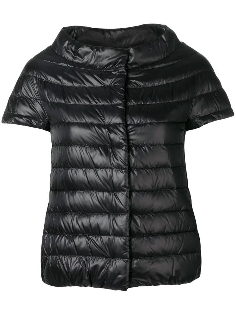 short sleeve puffer jacket