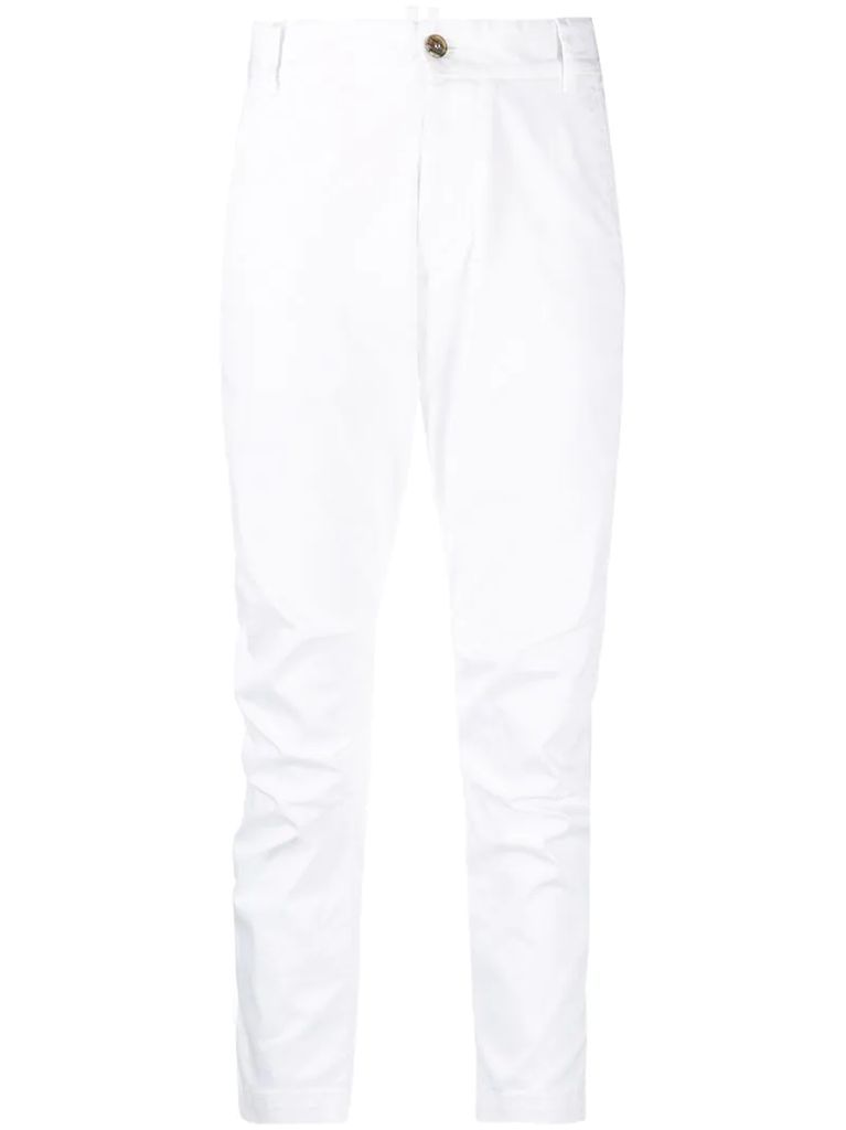 cropped tapered chino trousers