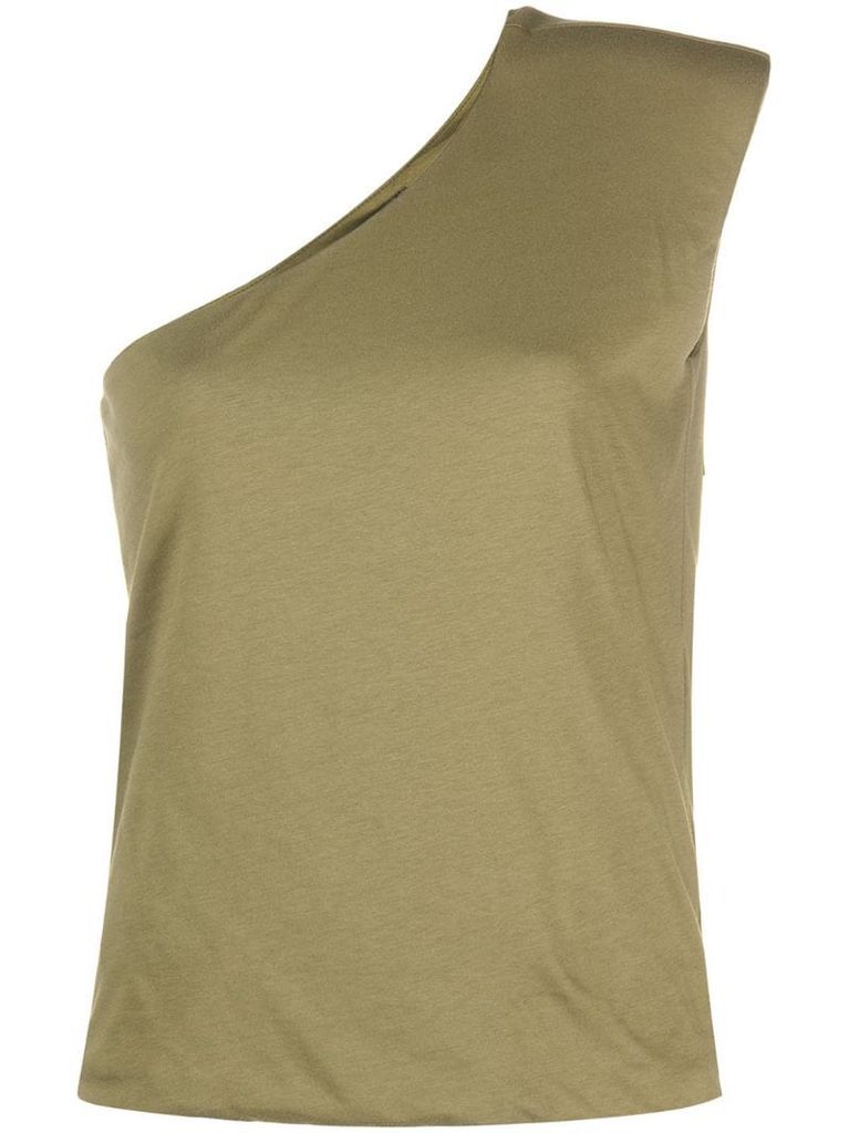 padded-shoulder cotton vest top