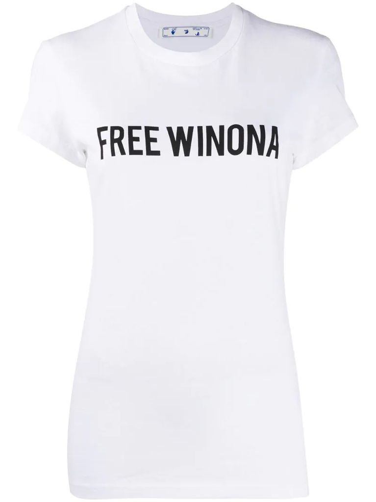 Free Winona printed T-shirt