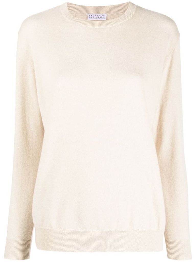 long-sleeve cashmere top