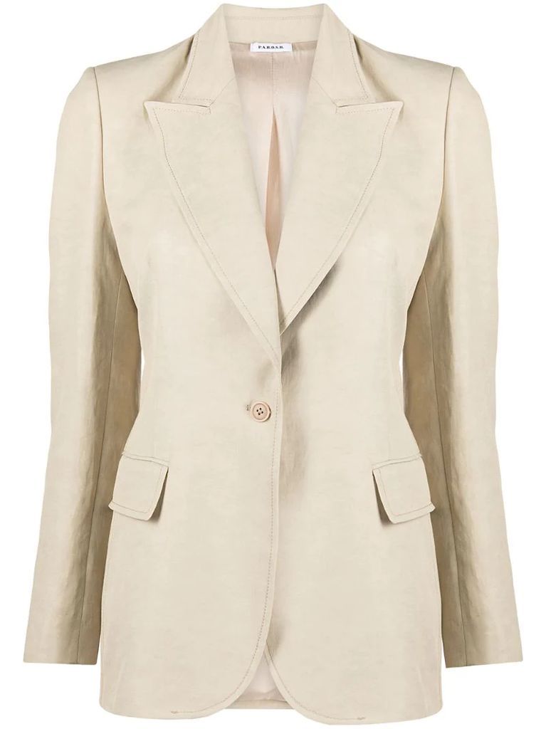 fitted button-front blazer