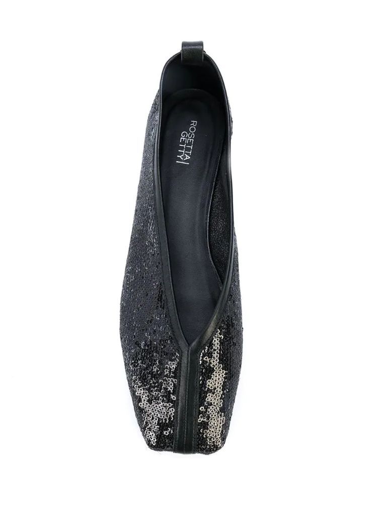 sequinned ballerina shoes