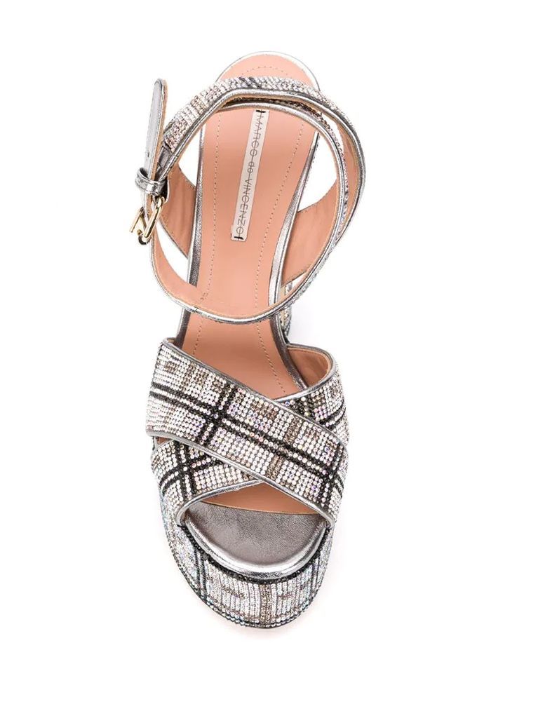 crystal-embellished platform sandals