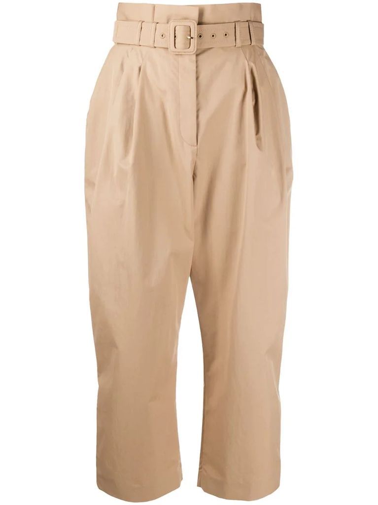 belted waist trousers