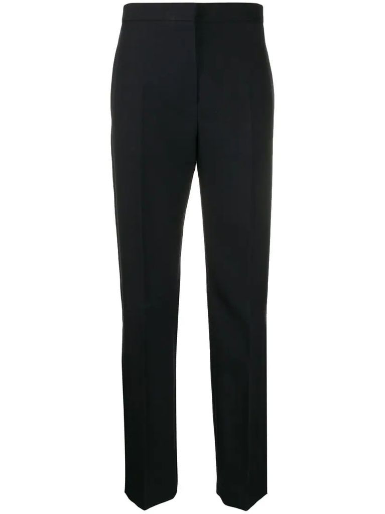 high-waisted tailored trousers