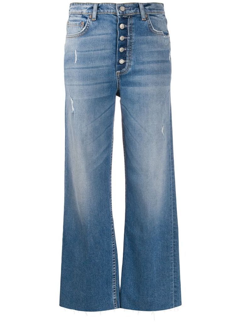 denim high rise cropped jeans