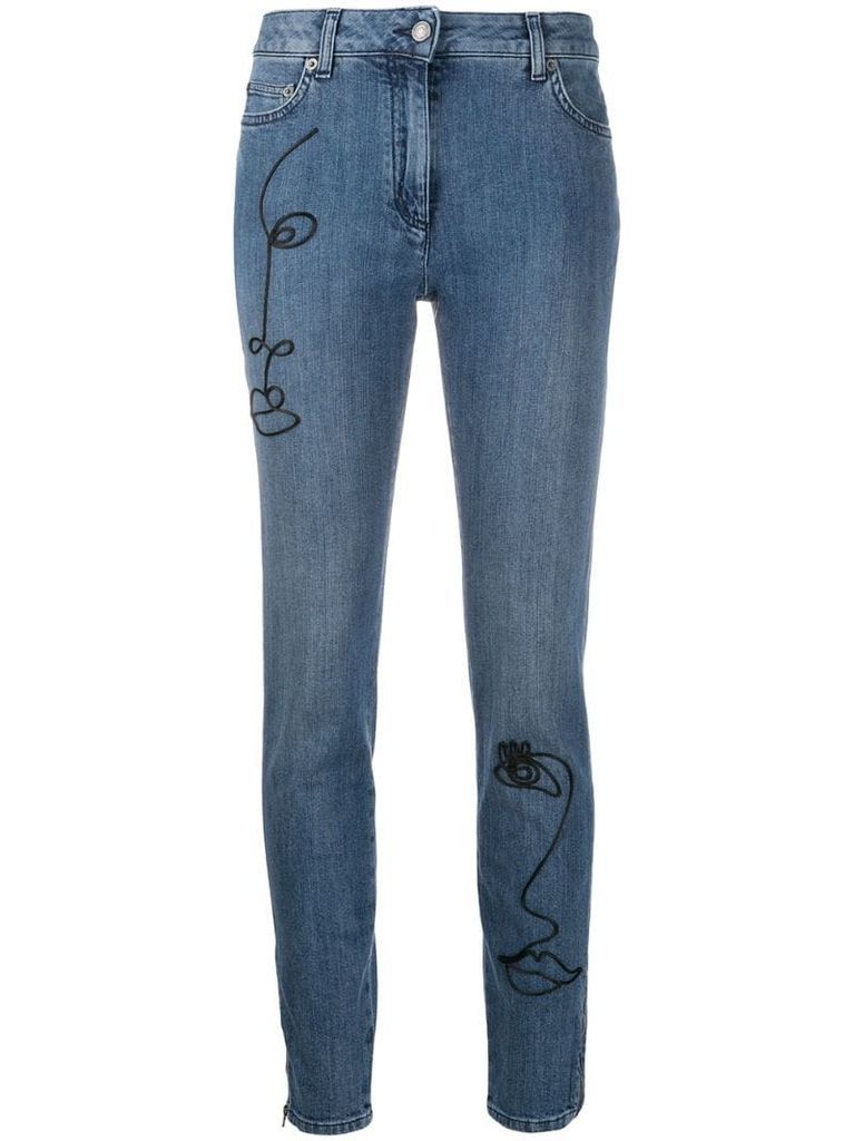 Cornely embroidery skinny jeans