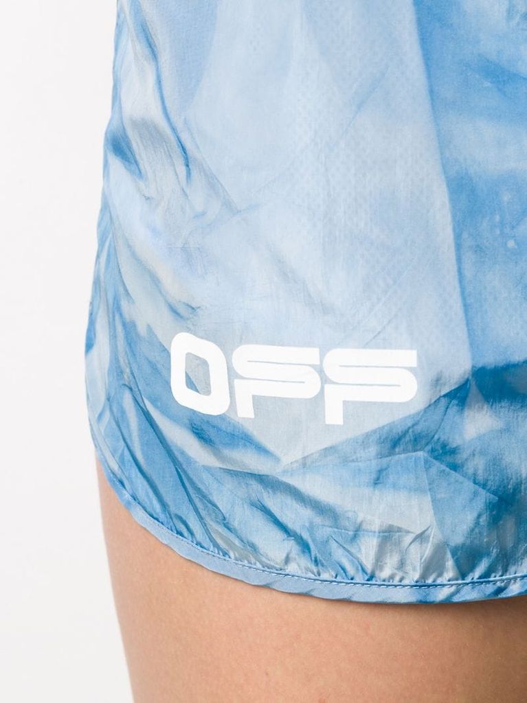 tie-dye print running shorts