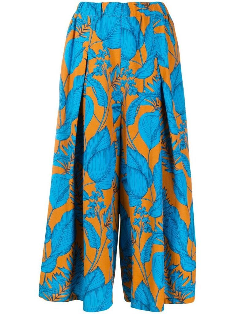 tropical pattern palazzo pants