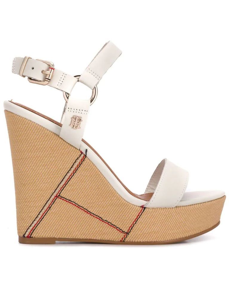 Elevated wedge sandals