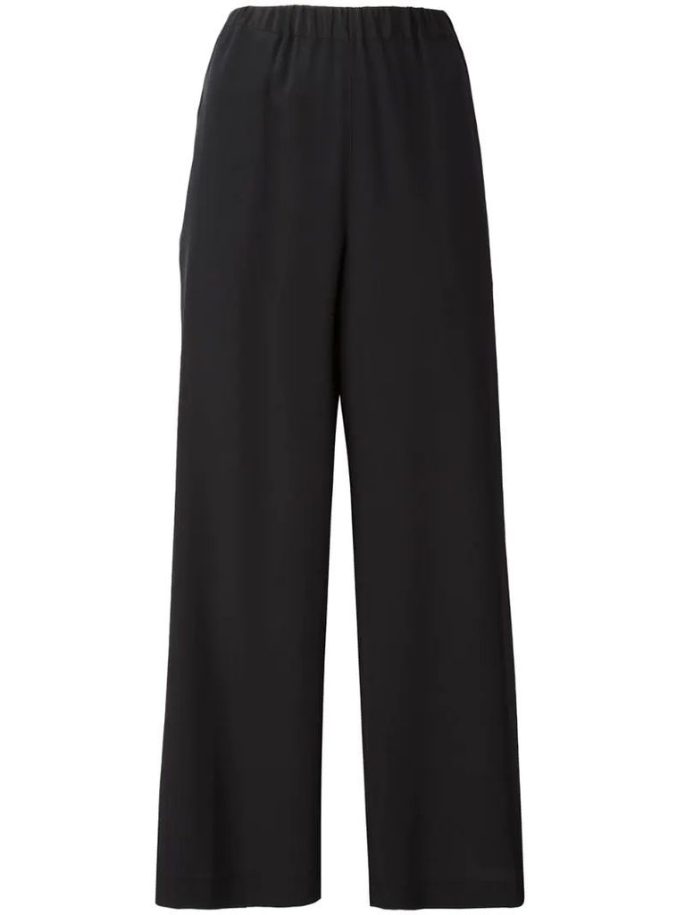 cropped straight trousers
