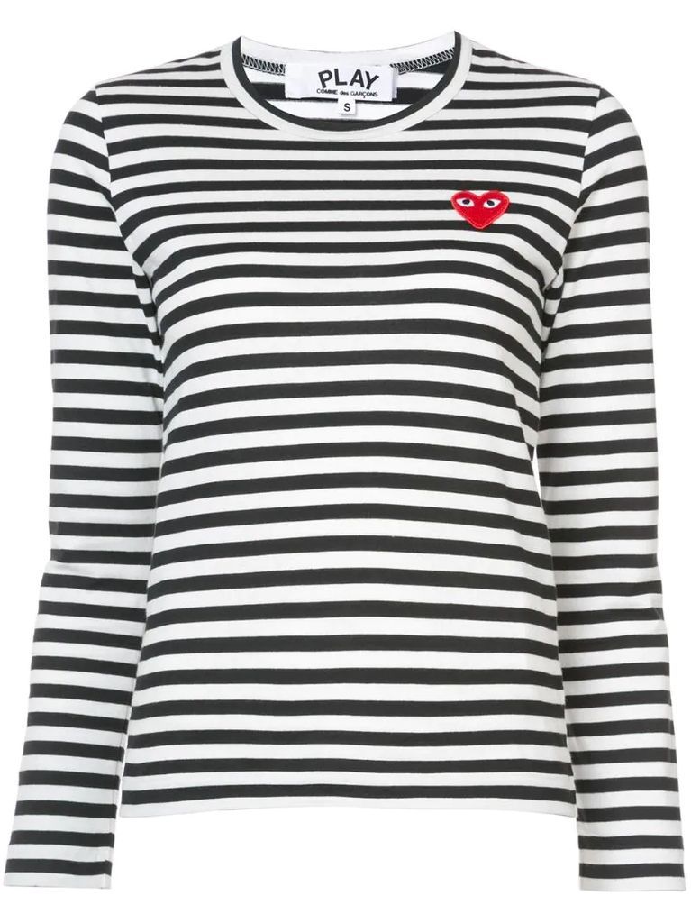 striped long sleeved T-shirt