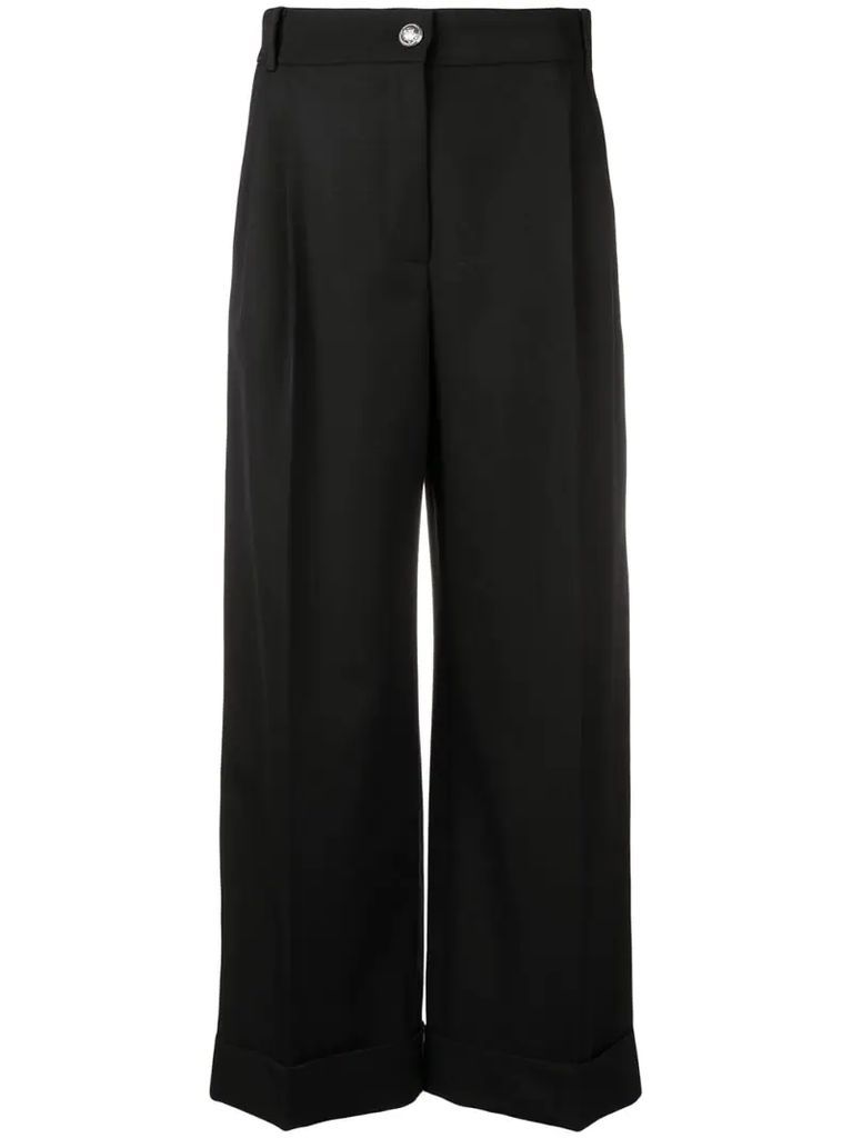 contrast side band trousers