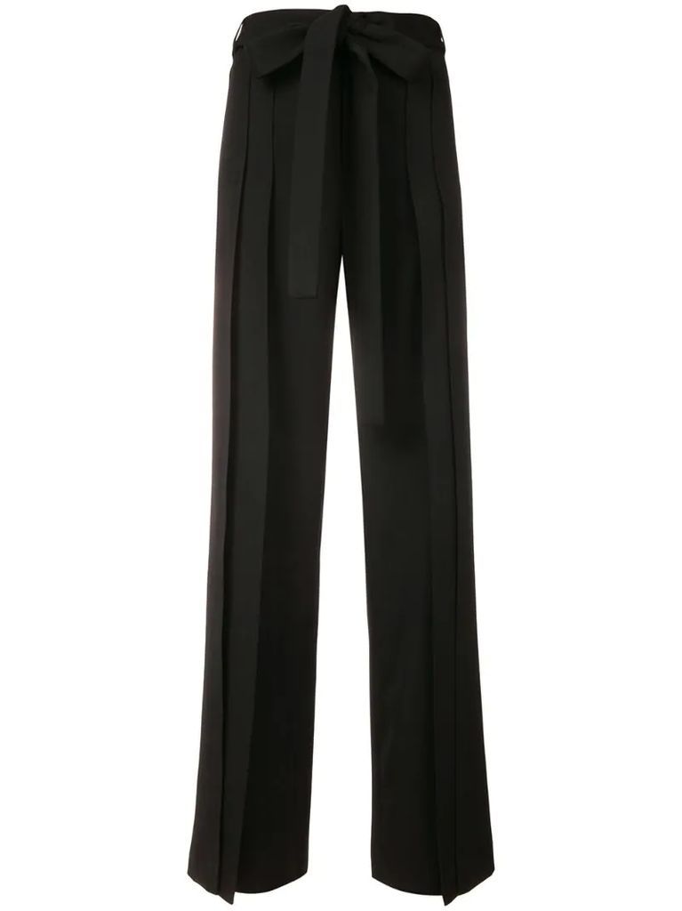 pleated-detailing high-waist trousers