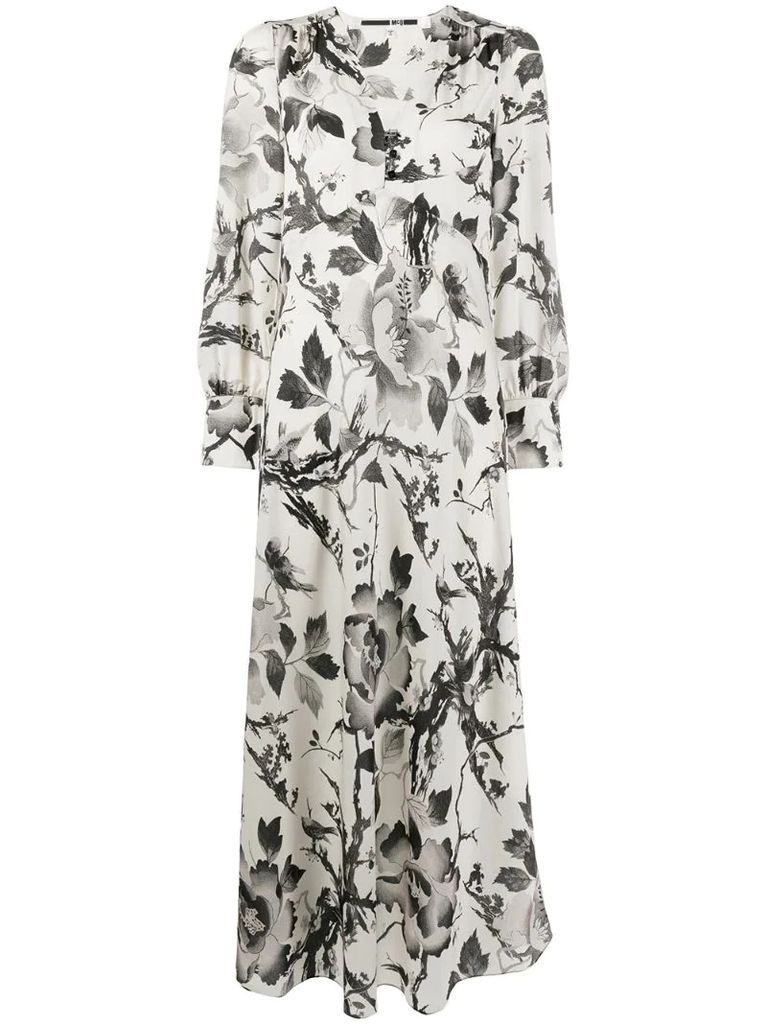 floral-print maxi dress