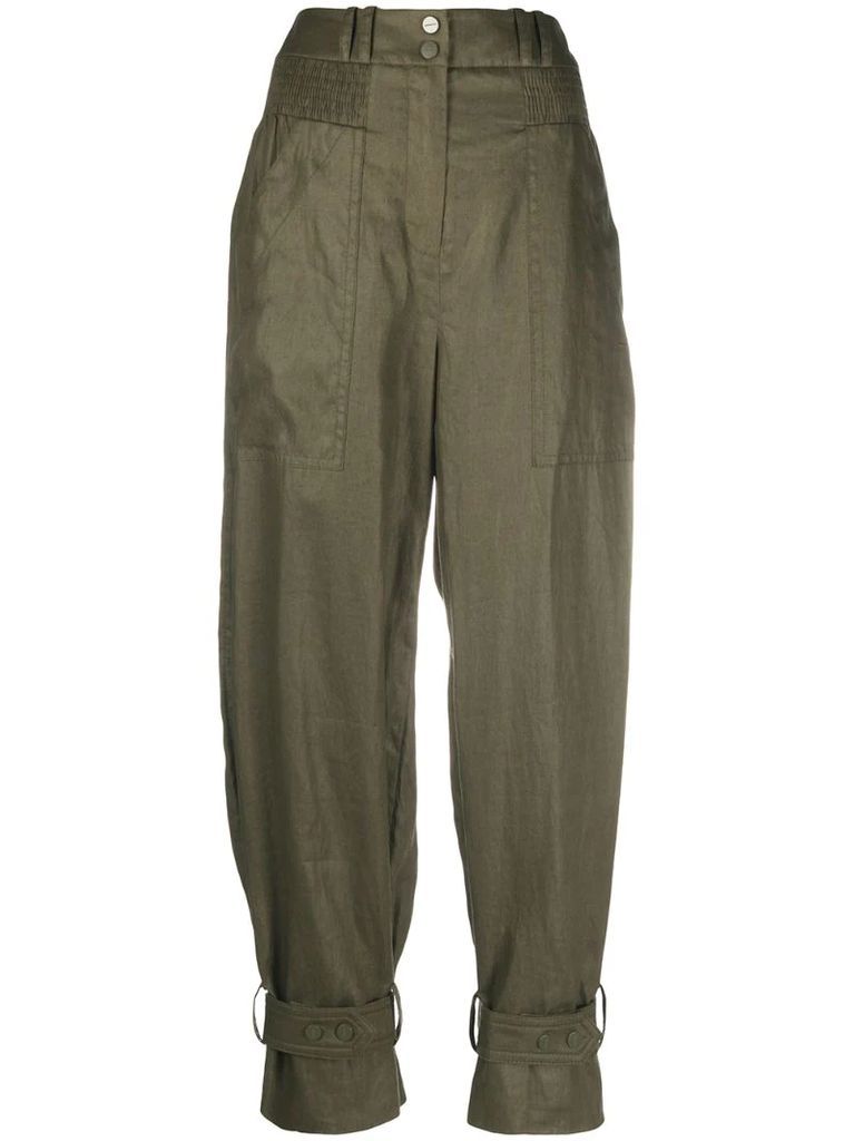 Lucky tapered linen trousers