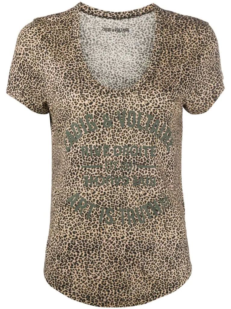 Aretha leopard-print T-shirt