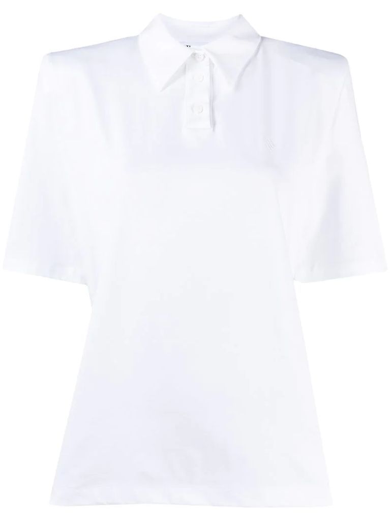 short-sleeve polo blouse