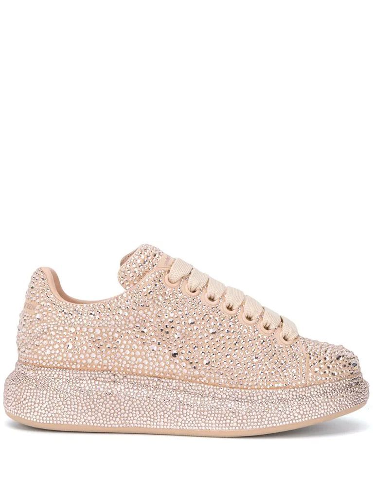 oversized crystal sneakers