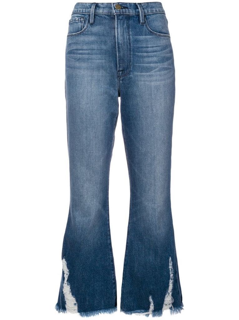crop flared jeans