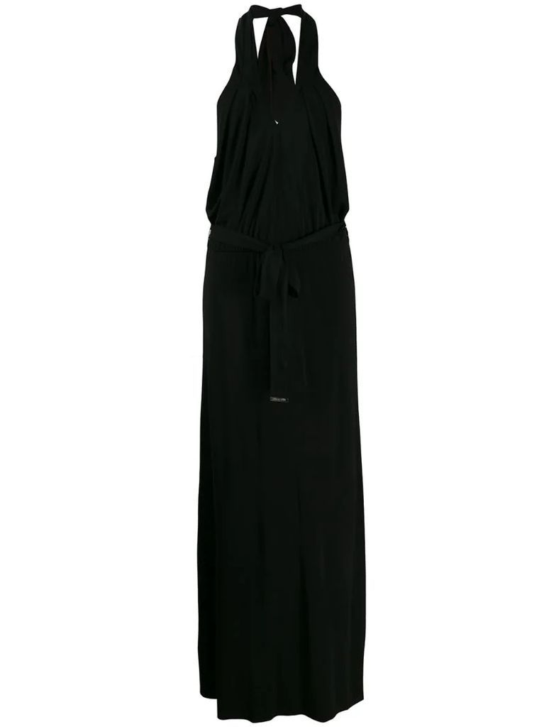 halterneck maxi dress