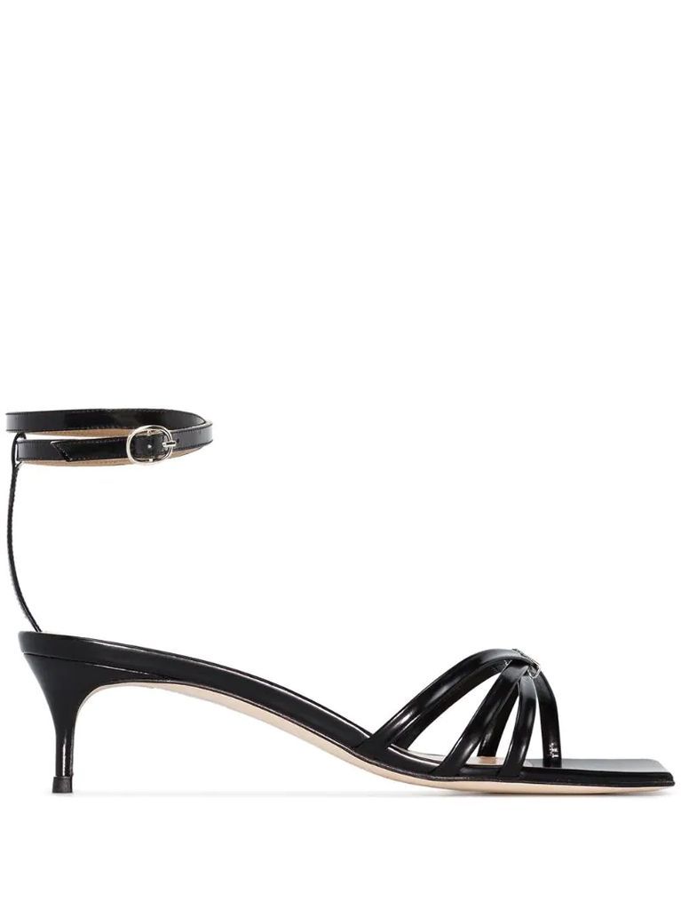 Kaia 50mm patent leather sandals