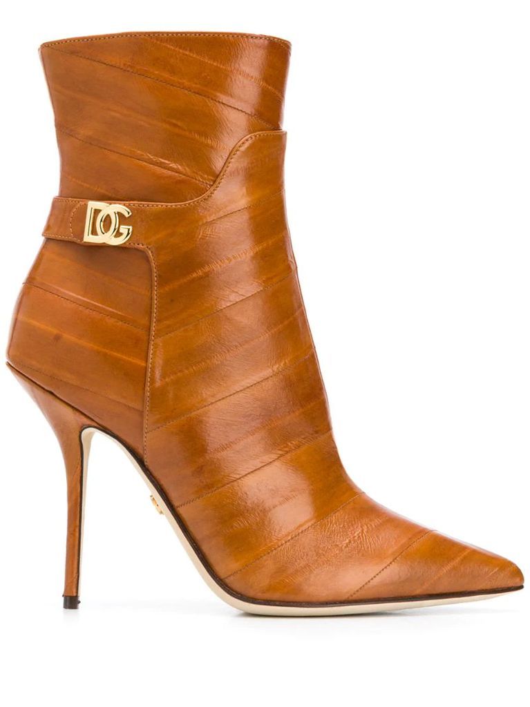 Cardinale crossed logo ankle boots