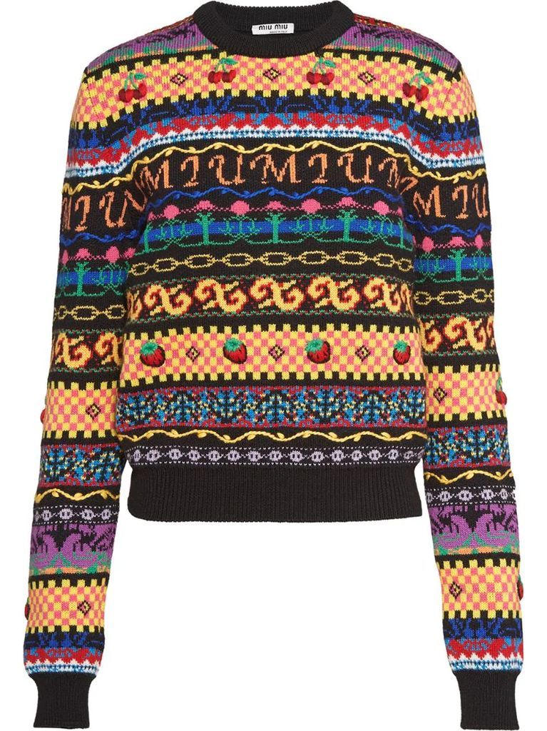 jaquard-knit jumper