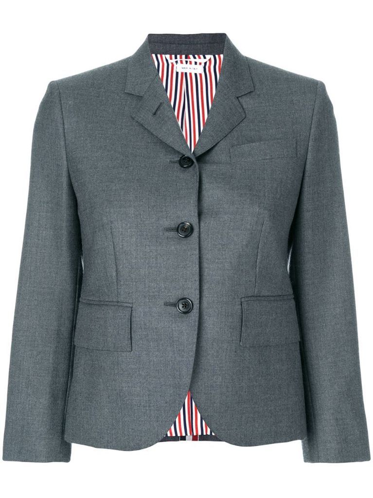 Center-back Stripe Sport Coat In Solid Wool Twill