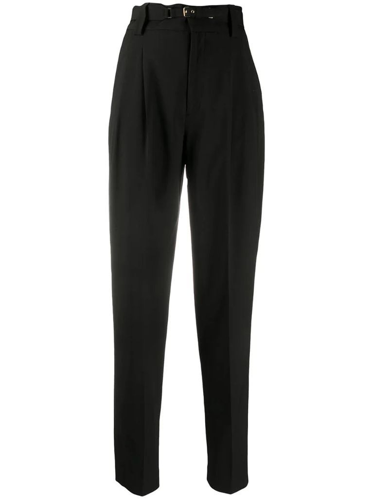 tapered high-waisted trousers