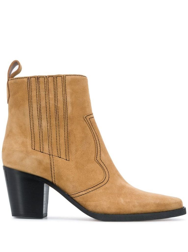 Western 70mm ankle boots