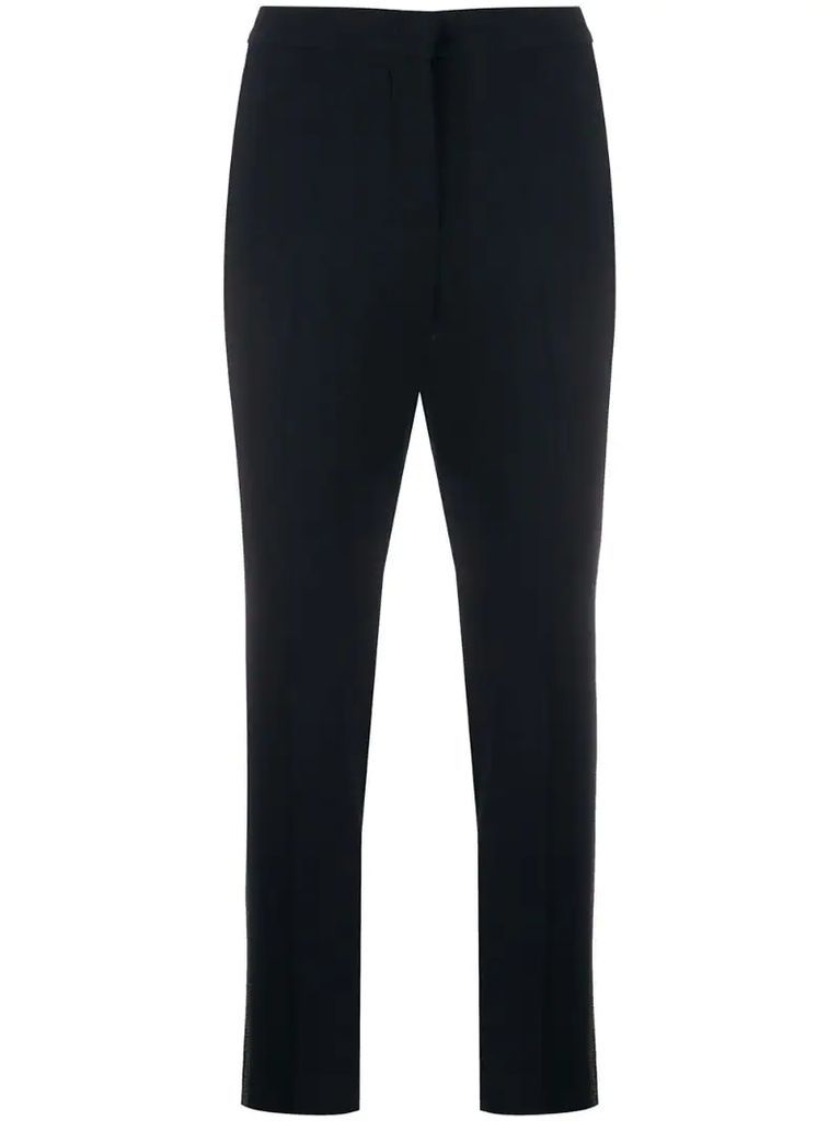 side stitch tailored trousers