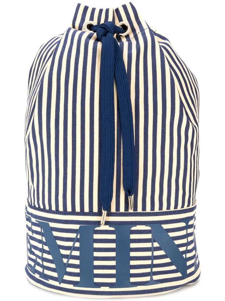 Beach striped duffle bag